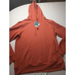 NWT Tailor byrd Men's Orange Large Hooded Sweatshirt Hoodie Pull on Outdoors - Picture 1 of 6