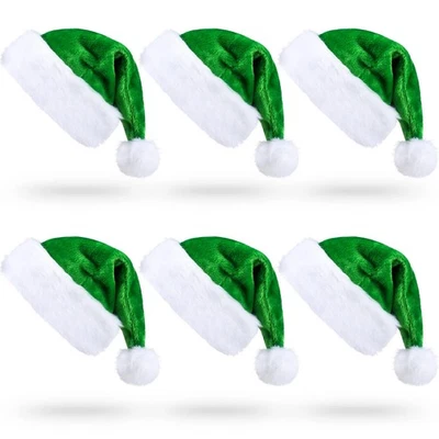 6 Piezas Navidad Papá Noel Sombrero Peluche Navidad Sombrero para Mujeres Hombres Navidad Año Nuevo Fez... Foto 1 de 4