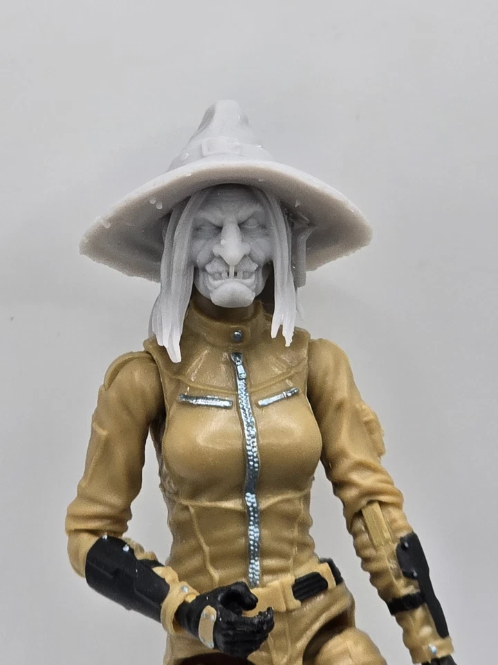 Cabeza de bruja antigua impresa en 3D 1:18 3 3/4" GI Joe 25 aniversario B88 Foto 1 de 1