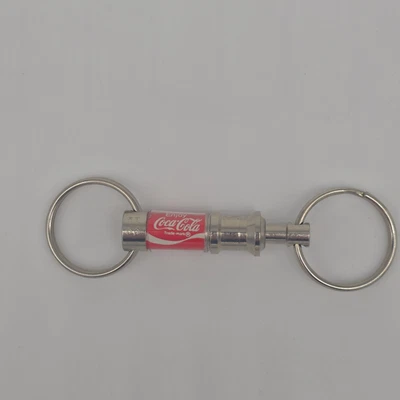 Vintage 1990s Coca-Cola Double Ring Keychain Very Rare - FAST SHIPPING - Image 1 of 2