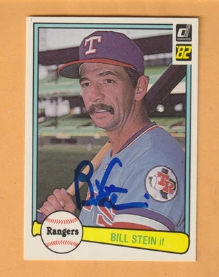 Bill Stein Texas Rangers AUTO Signed 1982 Donruss Southern Illinois Salukis - Image 1 of 2
