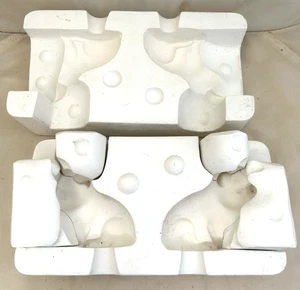 Juego de 2 moldes de cerámica de fundición deslizante Jollee para 2 cerdos de sal y pimienta vintage de 6 piezas - Imagen 1 de 21
