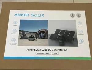 Anker SOLIX C200 DC Power Bank Station Generator 60000mAh 192Wh+100W Solar Panel - Picture 1 of 6