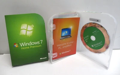 Microsoft Windows 7 Home Premium Full 32 Bit & 64 Bit DVD MS WIN mit Key - Bild 1 von 4