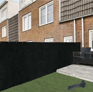 Balcony and Fence Privacy Screen 3'x10' with 90% Shade Rating Polyethylene Black - Picture 1 of 11
