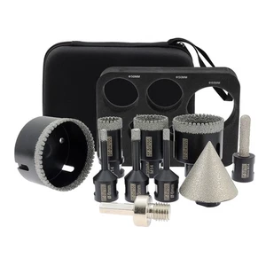 10pcs Diamond Drill Bit Set Smusso Drill Bit Fresatura Drill Bit Hex Adapter M14 Thread - Foto 1 di 6