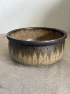 DENBY "ROMANY" Serving Bowl 7.5 Speckled Drippy Brown Glaze EXCELLENT - Picture 1 of 6