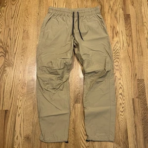 John Elliott Himalayan Nylon Pants Size 5 Khaki Tan Beige Jogger Drawstring Pant - Picture 1 of 16