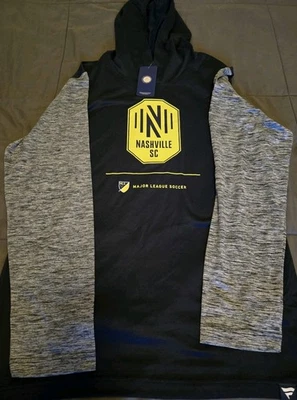 Camisa grande Nashville SC Fanatics MLS L/S con capucha azul marino/gris para hombre Foto 1 de 4