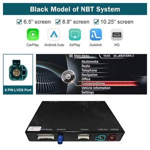 Road Top UP Wireless CarPlay Android Auto Retrofit Kit For BMW X3 F25 X4 F26 NBT - Picture 1 of 6