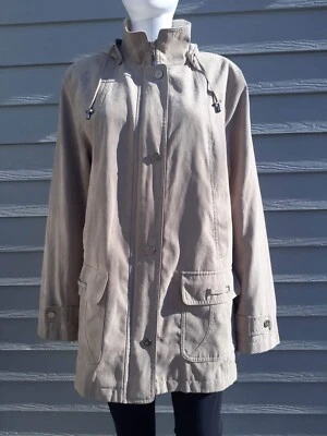 St. John's Bay Men's Parka Hooded Jacket Tan Polyester Lined Size Large - Image 1 of 4