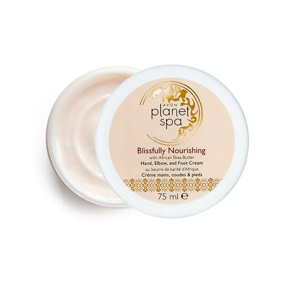 AVON PLANET SPA Blissfully Nourishing Hand-, Ellenbogen- und Fußcreme - 75ml