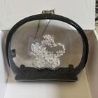 MARY QUANT Clear Daisy Round Pouch L Black