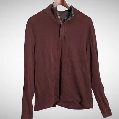 Chaqueta Hugo Boss Para Hombre 2XL Roja Manga Larga Cuello Botón Usada Manchada Foto 1 de 4