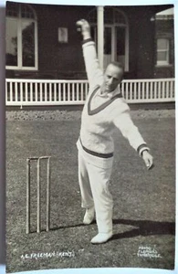 FREEMAN, A.P ‘TICH’ 1928 KENT & ENGLAND ORIGINAL PHOTOGRAPHIC CRICKET POSTCARD - Imagen 1 de 2