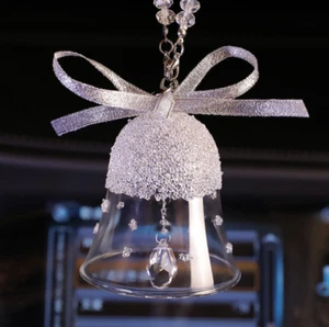 Kristall Glocke Schneeflocke Weihnachtsschmuck Auto Jahres Glas Figur Deko Geschenk8 - Bild 1 von 6
