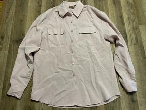 Essentials Shirt, Men's Size Medium, Pink White, Check, Button Up, Long Sleeve - Picture 1 of 9
