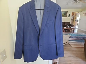 Tiglio Luxe Men's Blue Super 150 Wool Sport Coat Blazer 40R - Picture 1 of 15