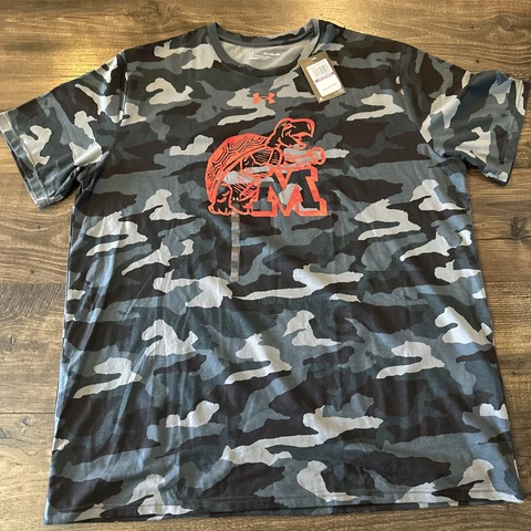NWT Under Armour UA Men’s Maryland Terrapins Camo Shirt 2XL XXL Cover