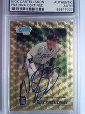NICK CASTELLANOS 2010 Bowman Chrome Proof Superfractor AUTO 1st Rookie card