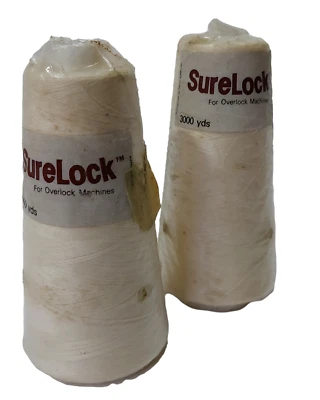 Surelock Thread Overlocker White Two Spools Vintage - Image 1 of 3