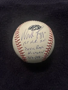 WADE BOGGS SIGNED 1ST HR DEVILS RAYS HISTORY 3/31/98 ANNIVERSARY BASEBALL JSA - Picture 1 of 5