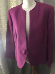 Jacques Vert Women Cerise Long Sleeve Jacket Size 20 Nwot - Picture 1 of 6