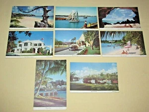 8 Vintage Postcards~BERMUDA~5.5" x 3.5"~Aquarium, beaches, houses, scenery~UP - Picture 1 of 4