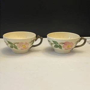 2 tazas de té Franciscan Desert Rose de gran tamaño sello antiguo Walking Dead de colección - Imagen 1 de 4