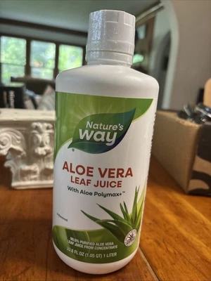 Jugo de hoja de aloe vera Natures Way sin sabor 33,8 oz Foto 1 de 4