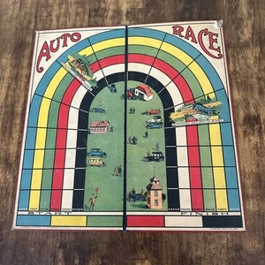 Vintage 1922 Speedem Auto Race Board Game Board Only Replacement Part - Picture 1 of 19