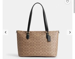Coach Gallery Tote Bag In Signature Canvas Brand New With Tags - Picture 1 of 2