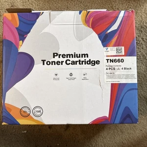 EZ Tinte Tonerkartusche kompatibel mit Brother TN660 (4er Pack) Neu - Bild 1 von 3