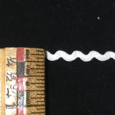 4mm Baby Rick Rack Trim Tiny Ric Rac Braid 100% Cotton 3/16" White 15 yards - Image 1 of 2