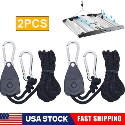 2X Colgador de Cuerda Ajustable Percha de Luz Tienda Filtro de Carbono Planta Hidropónica Crecimiento Foto 1 de 4