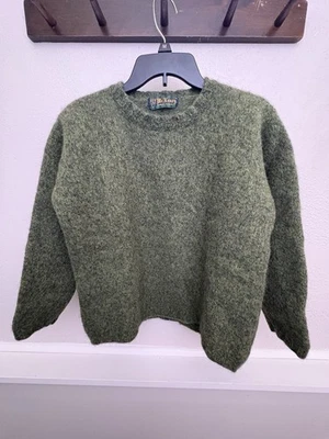 Vintage Shetland Woolmark Heritage Women Medium Green Dark Academia Sweater - Image 1 of 4