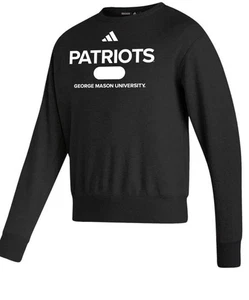 adidas Men's George Mason Patriots Black Premium Vintage Crew Sweatshirt XL - Picture 1 of 1