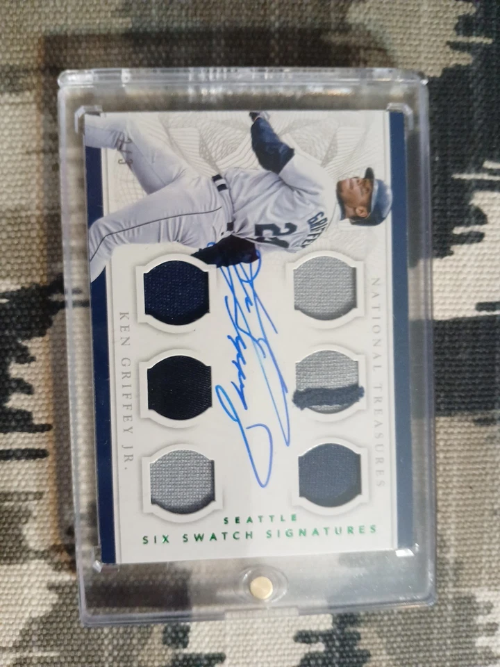Ken Griffey Jr Seattle Mariners Autographed Jersey Card 2/3 - Image 1 of 3