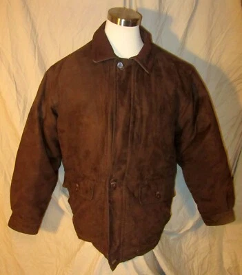 RFT Rainforest Mens Suede Jacket, Removable Down Liner, Brown, Size L, EUC - Image 1 of 4