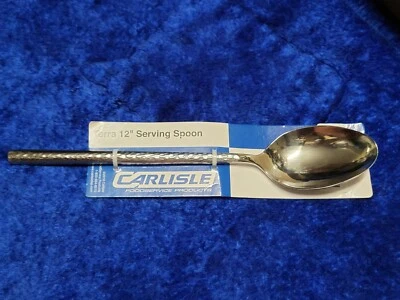 Cuchara para servir sólida de acero inoxidable martillada Carlisle Food Service Products Foto 1 de 2
