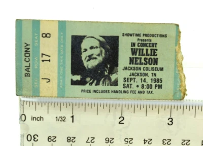 Билет на концерт WILLIE NELSON заглушка Jackson Tennessee 1985 - p a - Изображение 1 из 2