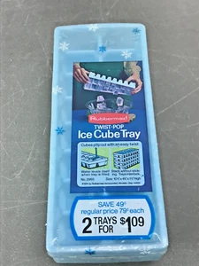 vintage 1974 Rubbermaid 2 Pack Twist-Pop Out Ice Cube Blue Trays - Sealed - NOS - Picture 1 of 8