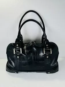 "De colección Liz Claiborne Negro Imitación Piel de Cocodrilo Hobo Bolso de Mano Hombro 14x7.5x5"" Años 90" - Imagen 1 de 24