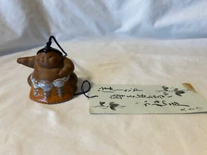 Vintage Japanese Sumo Wrestler Ceramic Bell - Picture 1 of 9