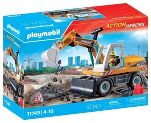 Playmobil 71749 Action Heroes: Big excavator 32 pcs Toy Building Kit - Picture 1 of 5