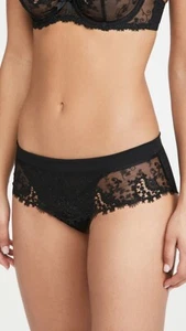 Simone Perele Wish Lace Black Boyshorts Panties L11142 Size Medium (3 FR) - Picture 1 of 5
