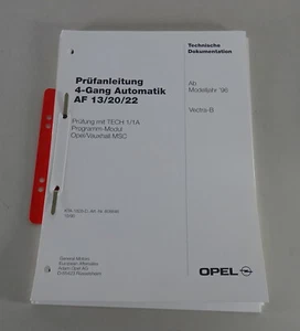 Manual de Taller Instrucciones Inspección Opel Vectra B Automático Af 13/20/22 - Imagen 1 de 1