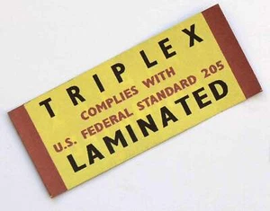 Triplex laminierte Windschutzscheibe Papier Etikett Oldtimer, MG Mini Austin Lotus - Bild 1 von 3