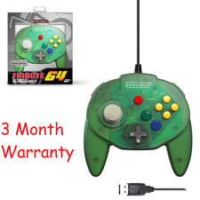 Retro-Bit Tribute N64 USB Controller for PC/Mac, Nintendo Switch Forest Green 
