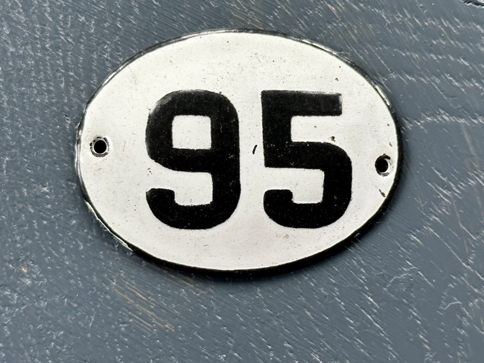 Número 95 Vintage Esmalte Números de Casa Hecho en Europa SPA Habitación de H... - Imagen 1 de 2